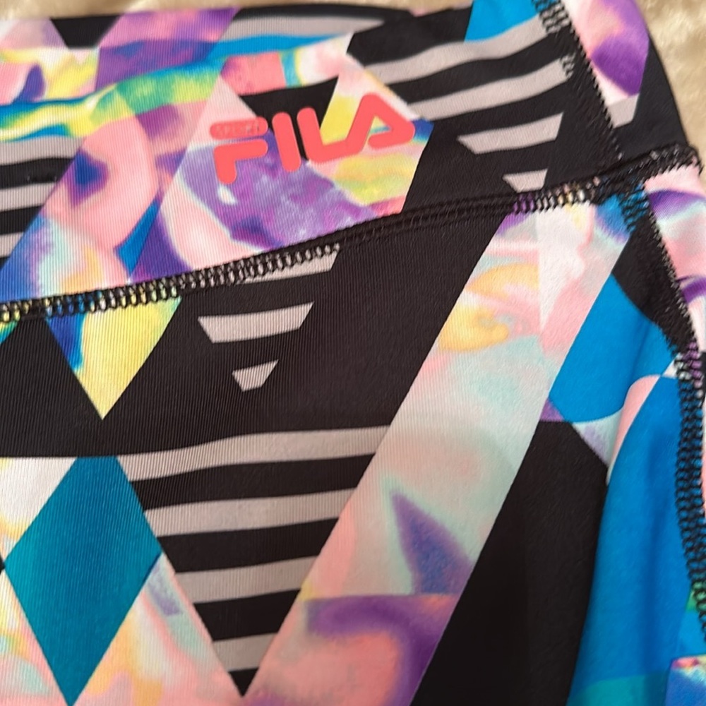 Colorful Fila Geometric Leggings - Picture 6 of 8